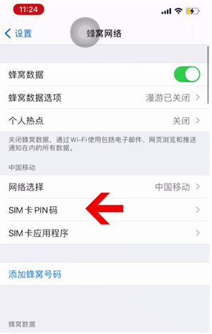 湟中苹果14维修网分享如何给iPhone14的SIM卡设置密码 