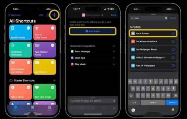 湟中苹果14锁屏维修店分享iPhone14升级iOS16.4后如何创建锁屏快捷方式 